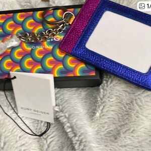 Kurt Geiger Multicolor Card Holder with KeychainNIB